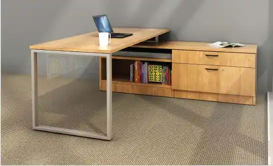 IOF O Leg L Shape Desk, Barrys Office Furniture, North York, Toronto GTA