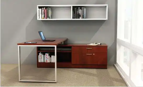 O Leg Desk & Hutch, Barrys Office Furniture, North York, Toronto GTA