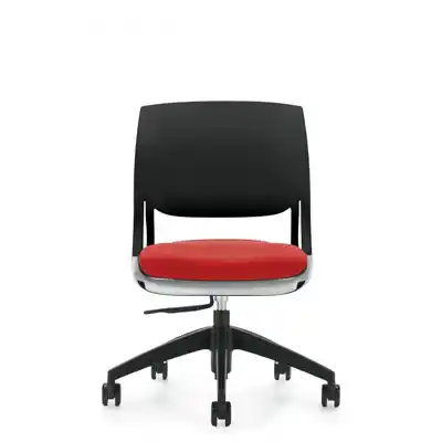 Novello Armless Task, Upholstered Seat & Polypropylene Back (6401)