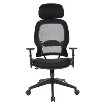 Professional AirGrid® Back and Mesh Seat Chair with Adjustable Headrest, front view
