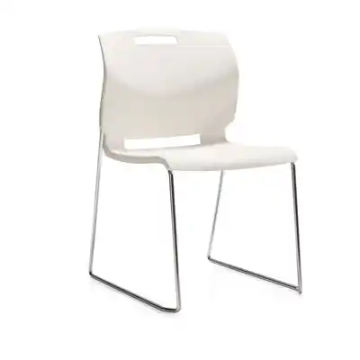 Popcorn Side Chair, Polymer Seat & Back 6711, Global Stacking Chair