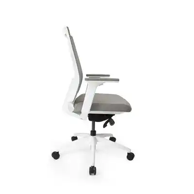 Q2 Mesh White Office Seating, Icon Chair side, North York, Toronto GTA