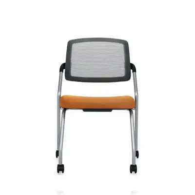 Spritz Armless Flip Seat Nesting Chair, Casters (6764C), Global Guest Chair