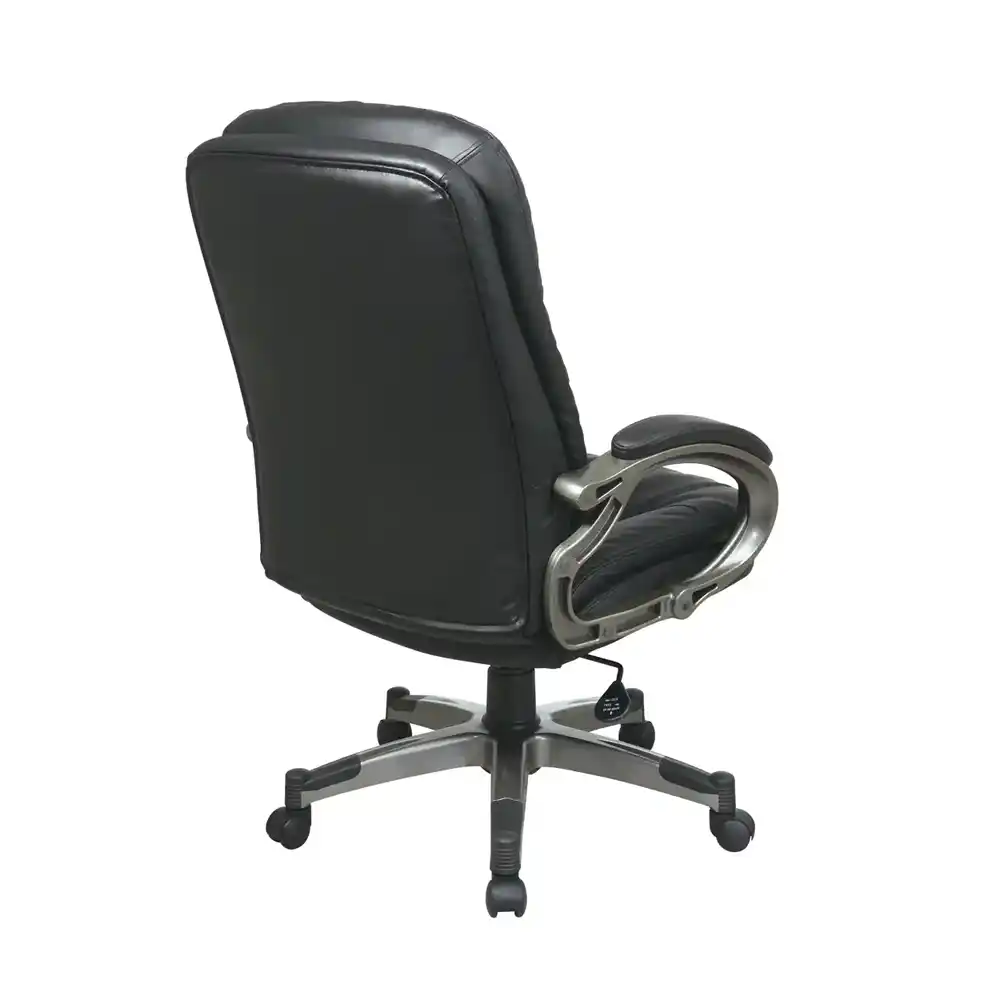 Work Smart Executive Bonded Leather Chair - ECH83507-EC3, back view