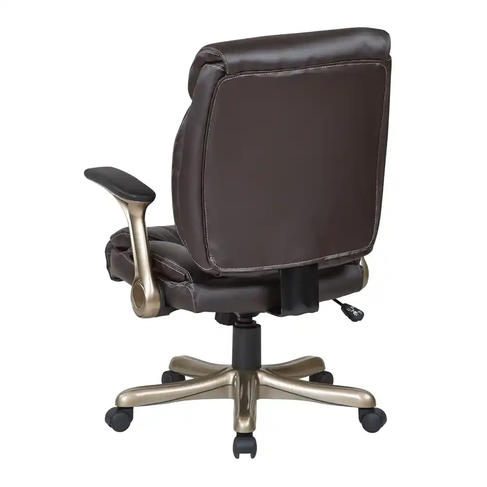 Work Smart Executive Bonded Leather Chair -ECH8967K5-EC1, back view