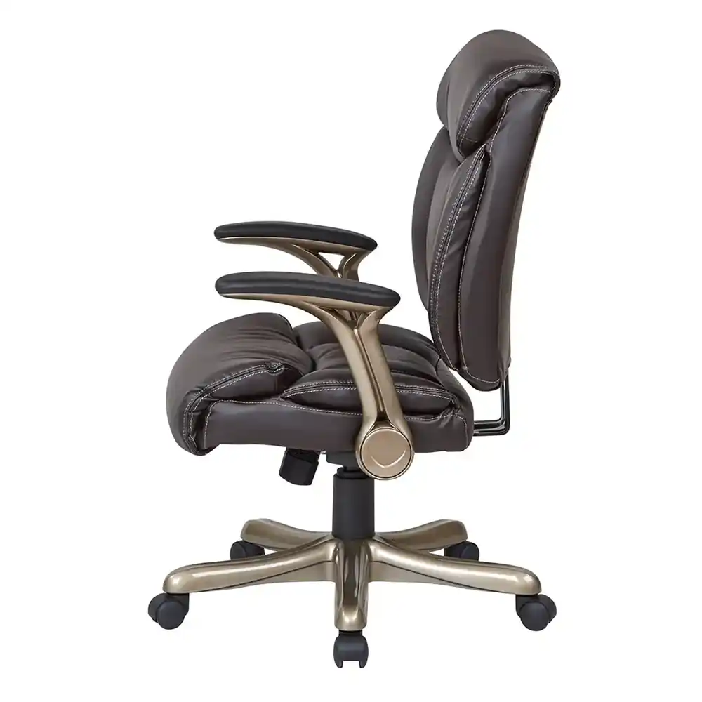 Work Smart Executive Bonded Leather Chair -ECH8967K5-EC1, side view