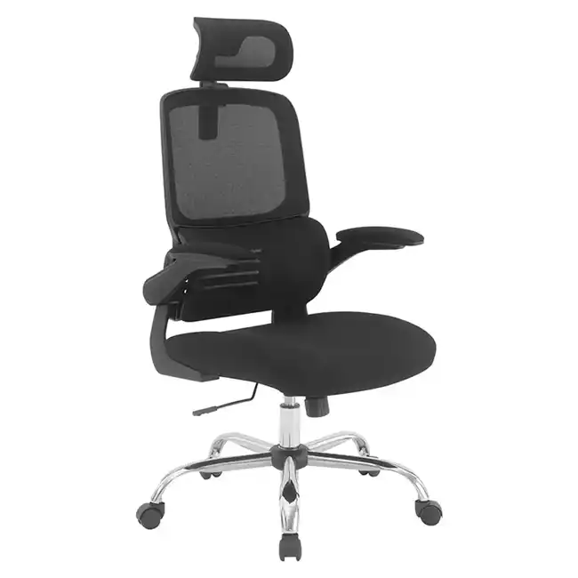 WorkSmart Mesh Back Manager's Chair with Headrest -EM60020CHR-3