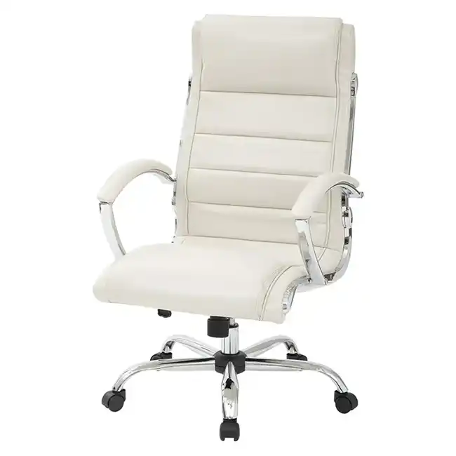 WorkSmart Executive Faux Leather Chair - FL1327C, Cream