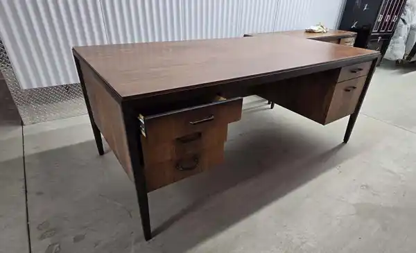 Leif Jacobsen Desk with Credenza Set