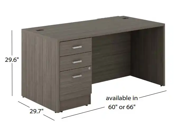 OTG - Newland Single Pedestal Desk with box/box/file pedestal