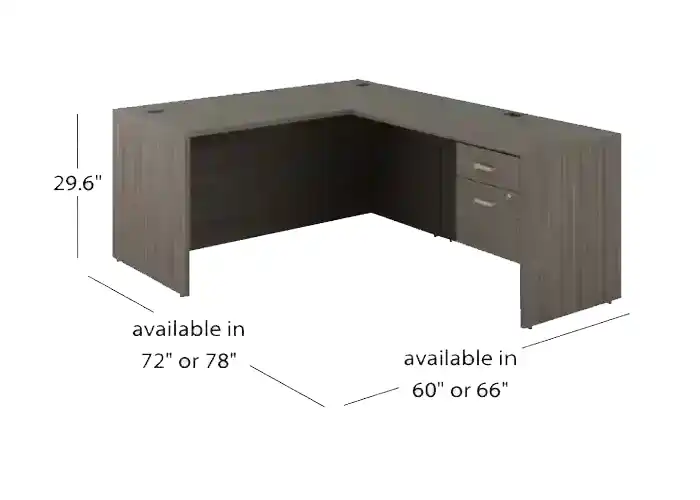 OTG - Newland L-Shaped Desks with single hanging box/file pedestals