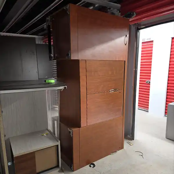 Dark Wood Office Credenza