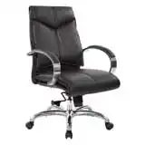 Deluxe Mid Back Black Chair - 8201, 