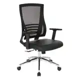 EM60930C WorkSmart Black Breathable Mesh Back Chair, 