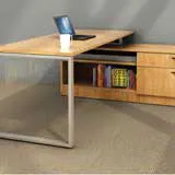 O Leg L Shape Desk, 