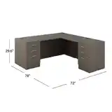 OTG - L-Shaped Double Pedestals Desk, 