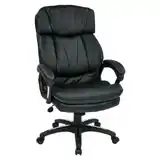 Oversized Faux Leather Executive Chair, 