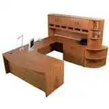 Step-In Bow Front U-Desk, 