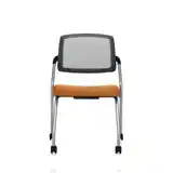 Spritz Armless Flip Seat Nesting Chair, Casters, 