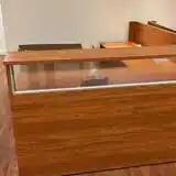 Used L Reception Desk with Acrylic Panel, 