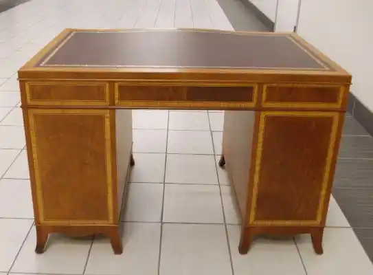 Wooden classic desk - restored - back